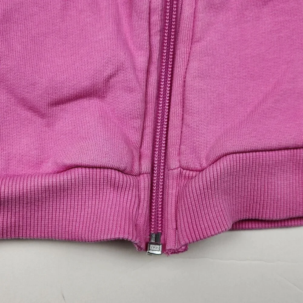 Hanna Andersson Bright Basics Bear Hoodie in Power Pink sz 6-12m 70cm Play